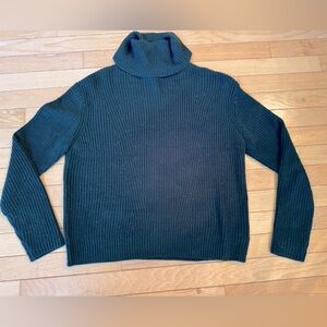 Sanctuary XS, dark green, long sleeve turtleneck oversized lightweight sweater